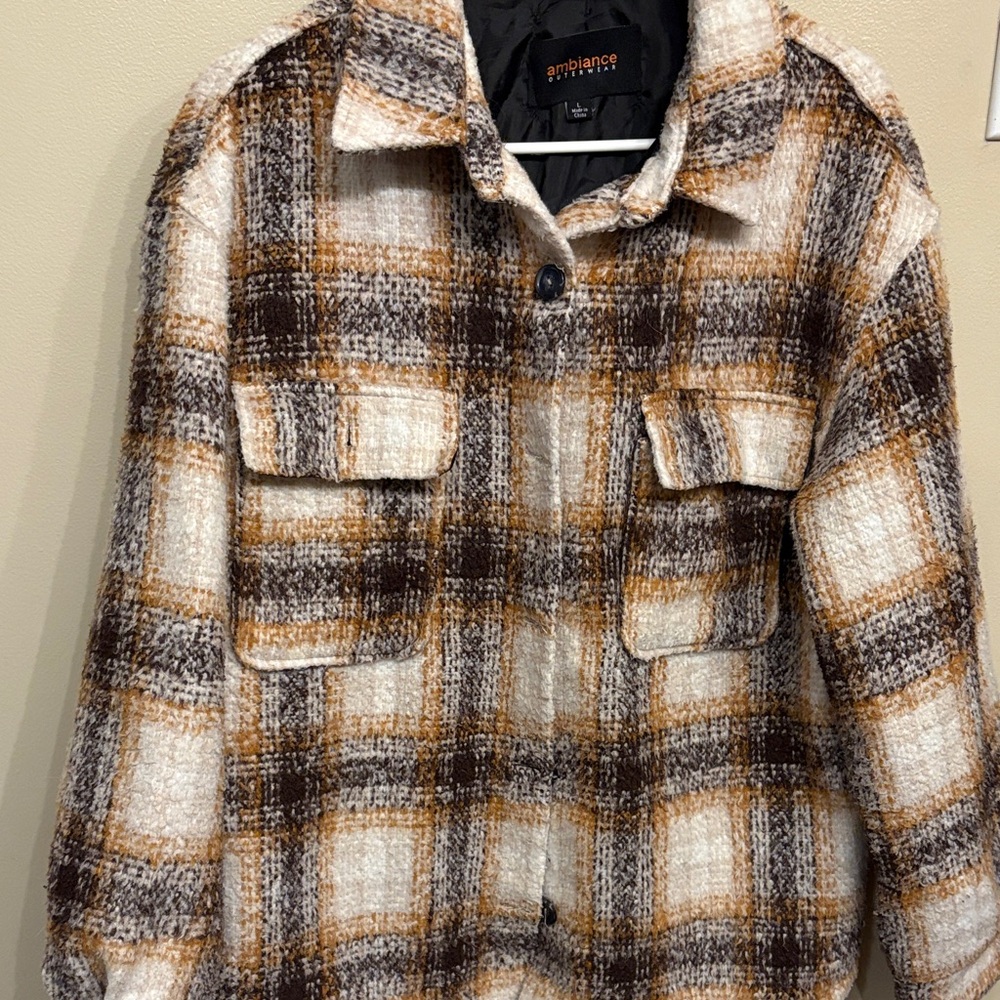 Ambiance Outerwear Black and Orange Jacket